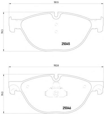 2504501 Textar Передні гальмівні колодки