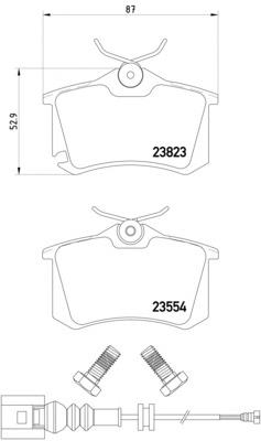 Колодки гальмові задні, дискові 2382301 Textar