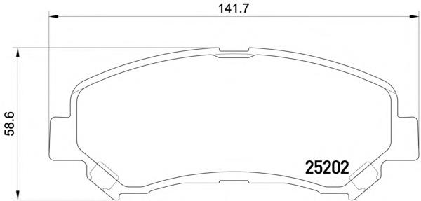 Передні тормозні колодки 2520201 Textar