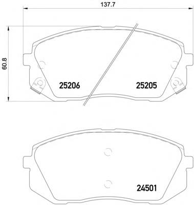 Купити 2520501 Textar Колодки гальмівні передні, дискові