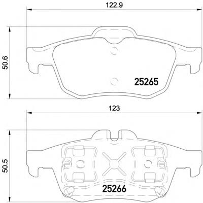 2526501 Textar Колодки гальмівні задні, дискові