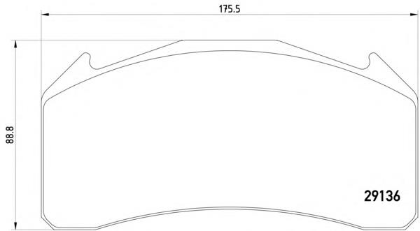Задні гальмівні колодки ST29136PRO Rider