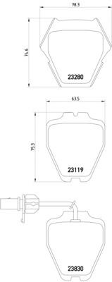 2328001 Textar Передні гальмівні колодки