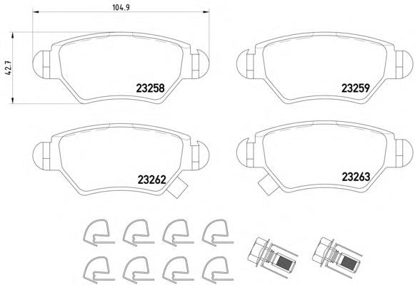 Задні гальмівні колодки Textar 2325803 ціна, від 13.34 USD