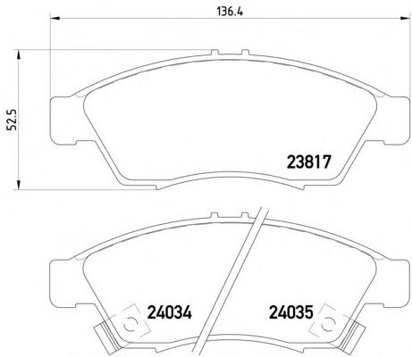 2381701 Textar Передні гальмівні колодки