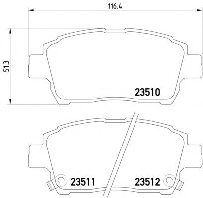 Купити 2351002 Textar Колодки гальмівні передні, дискові