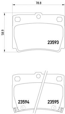 Задні гальмівні колодки 2359301 Textar