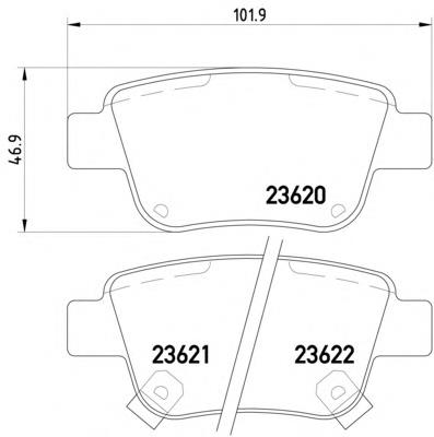 Задні дискові колодки Textar 2362002