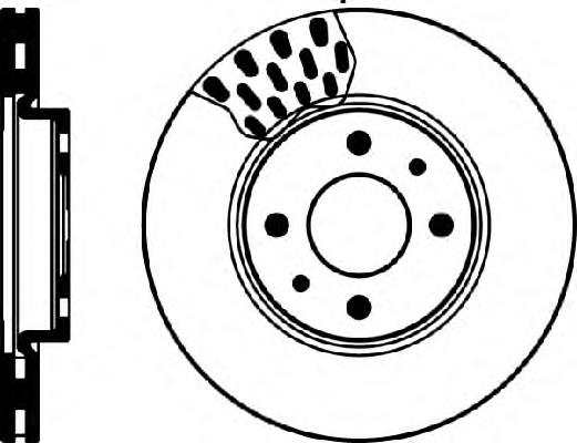 Диск гальмівний передній Textar 92069603