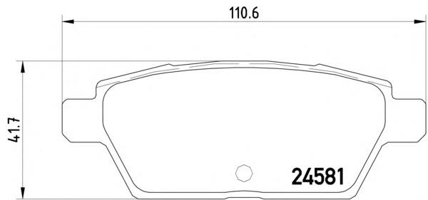 2458102 Textar Колодки гальмівні задні, дискові