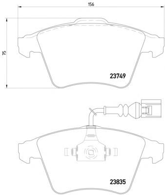 Передні тормозні колодки 2374901 Textar