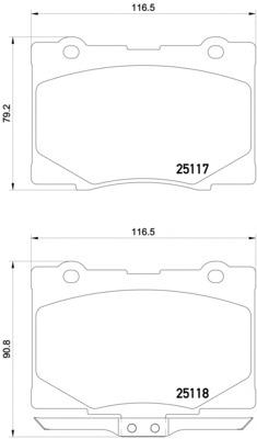 Гальмівні колодки Textar 2511701 ціна, від 35.26 USD