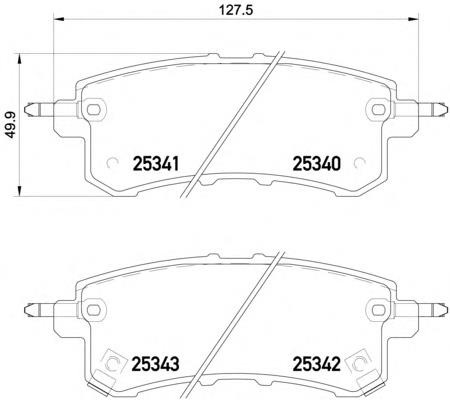 Задні гальмівні колодки Textar 2534001 ціна, від 25.33 USD
