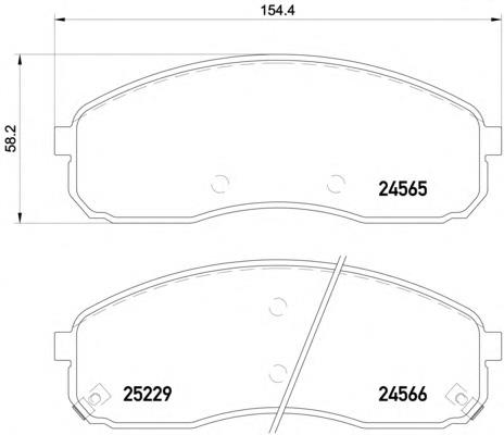 Колодки гальмівні передні, дискові 2456501 Textar