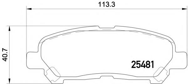 2548101 Textar Колодки гальмівні задні, дискові