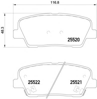 Задні гальмівні колодки Textar 2552001 ціна, від 30.25 USD