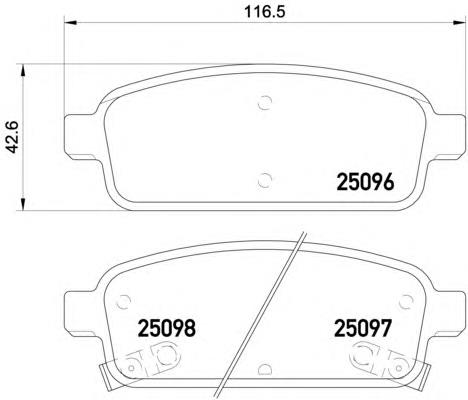 Задні дискові колодки Textar 2509602