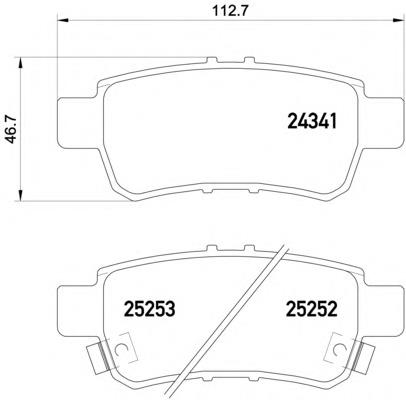 Купити 2434101 Textar Задні колодки