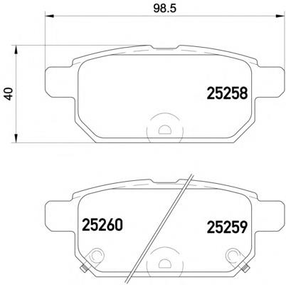 Задні гальмівні колодки Textar 2525801 ціна, від 22.11 USD