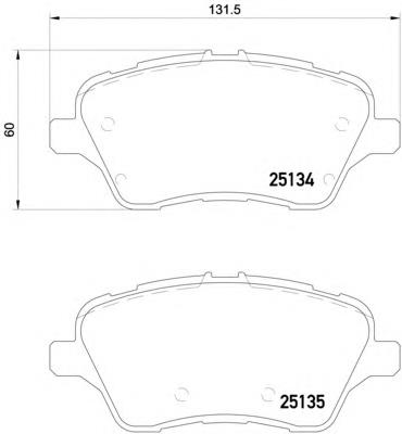 2513402 Textar Передні гальмівні колодки