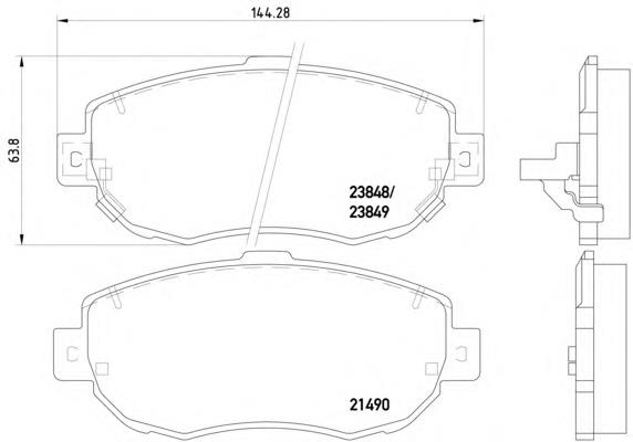 2149001 Textar Передні гальмівні колодки