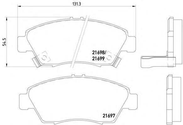 2169701 Textar Передні гальмівні колодки