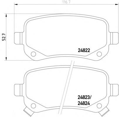 Купити 2482201 Textar Задні колодки