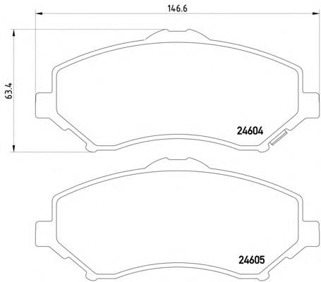 Передні тормозні колодки 2460401 Textar