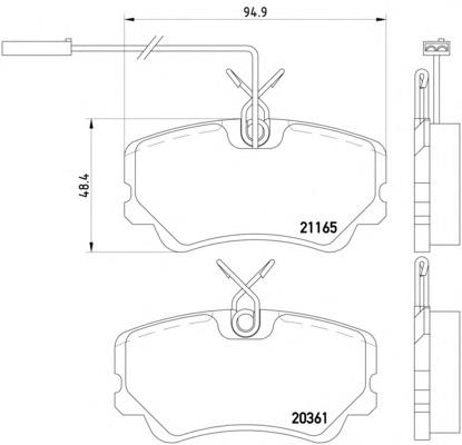 Колодки гальмівні передні, дискові 2036101 Textar