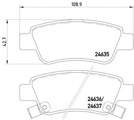 Задні гальмівні колодки Textar 2463501 ціна, від 19.08 USD