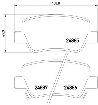Задні гальмівні колодки Textar 2488501 ціна, від 20.82 USD