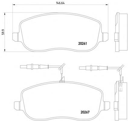 2026101 Textar Передні гальмівні колодки