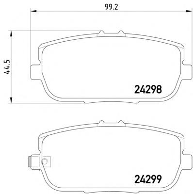 2429801 Textar Колодки гальмівні задні, дискові