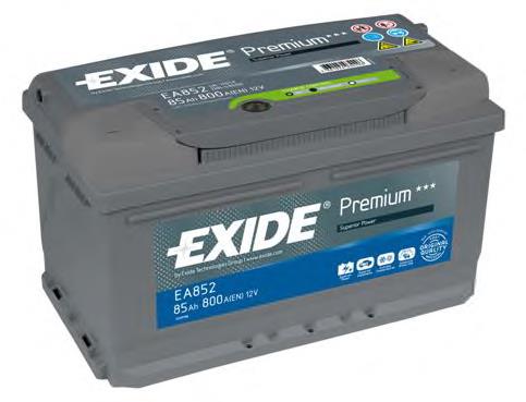 Акумуляторна батарея, АКБ EA852 Exide