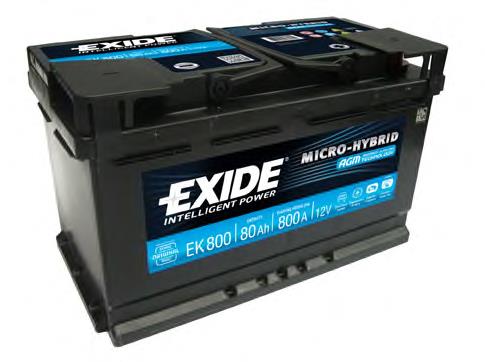 Акумуляторна батарея, АКБ Exide EK800