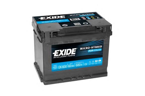 Акумуляторна батарея, АКБ Exide EK600