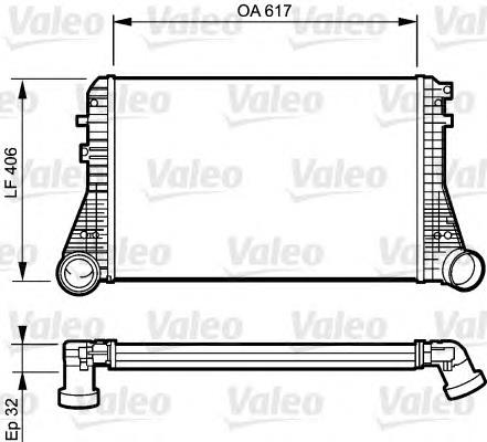 Купити 818795 VALEO Радіатор интеркуллера