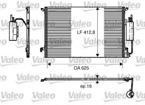 Конденсатор кондиціонера VALEO 818175 ціна, від 74.38 USD