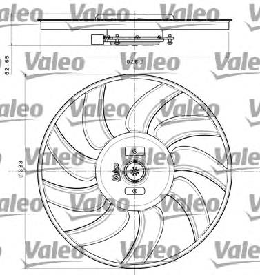 Купити 696350 VALEO Електровентилятор охолодження в зборі (двигун + крильчатка), лівий