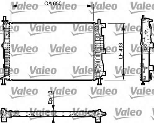 Купити 735555 VALEO Радіатор двигуна