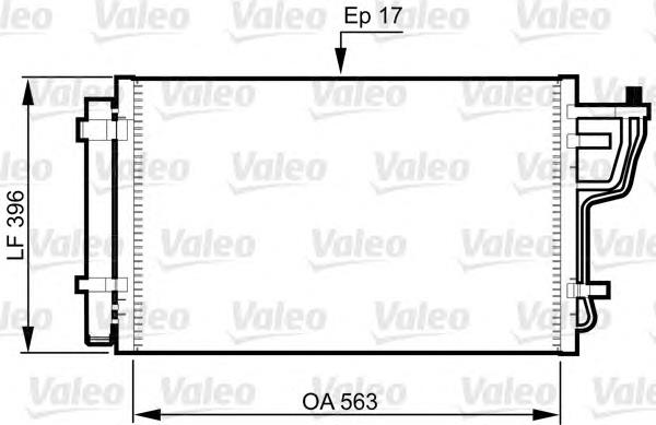 Радіатор кондиціонера 814351 VALEO