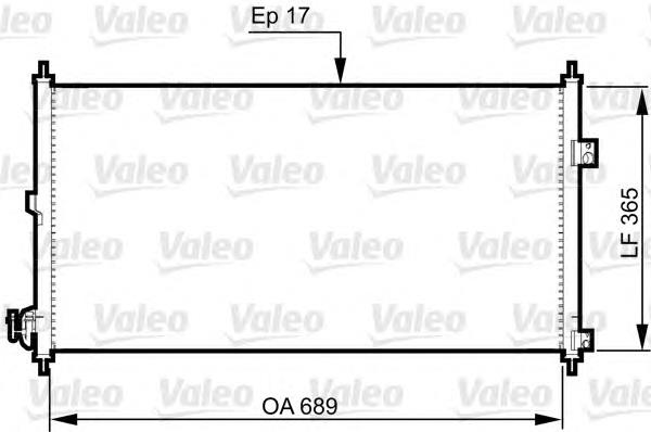 Радіатор охолодження кондиціонера VALEO 814331