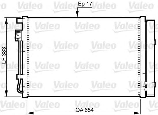Радіатор кондиціонера 814362 VALEO