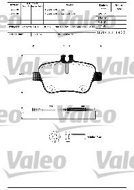 Задні гальмівні колодки VALEO 601304 ціна, від 40.19 USD
