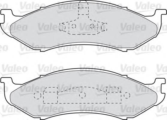 Передні тормозні колодки 598491 VALEO