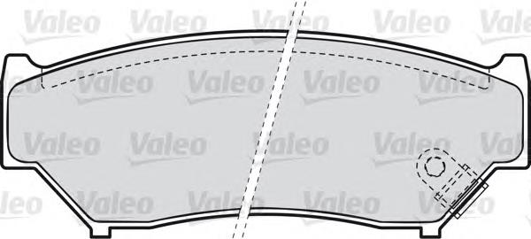 Колодки гальмівні передні, дискові 598533 VALEO