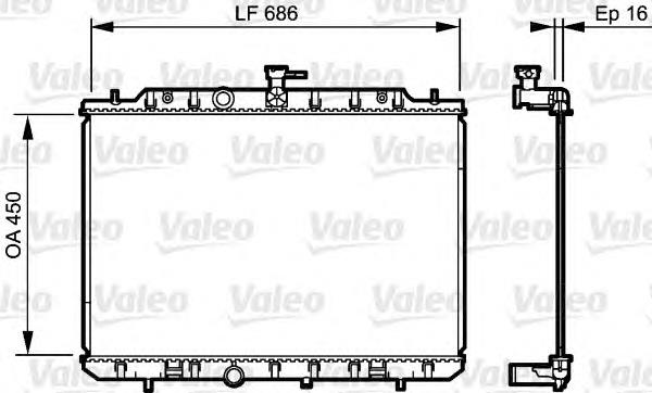 Радіатор основний VALEO 735205 ціна, від 128.04 USD