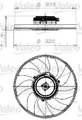 696027 VALEO Електровентилятор радіатора