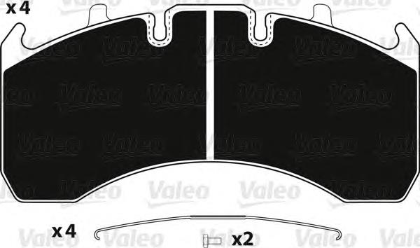 Задні дискові колодки VALEO 882248