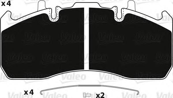 Тормозні колодки VALEO 882244